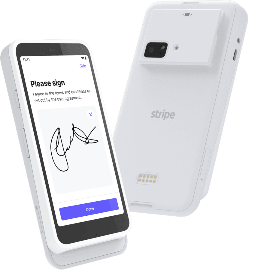Stripe Reader S700, front and back
